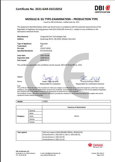 a500i dbi certificate